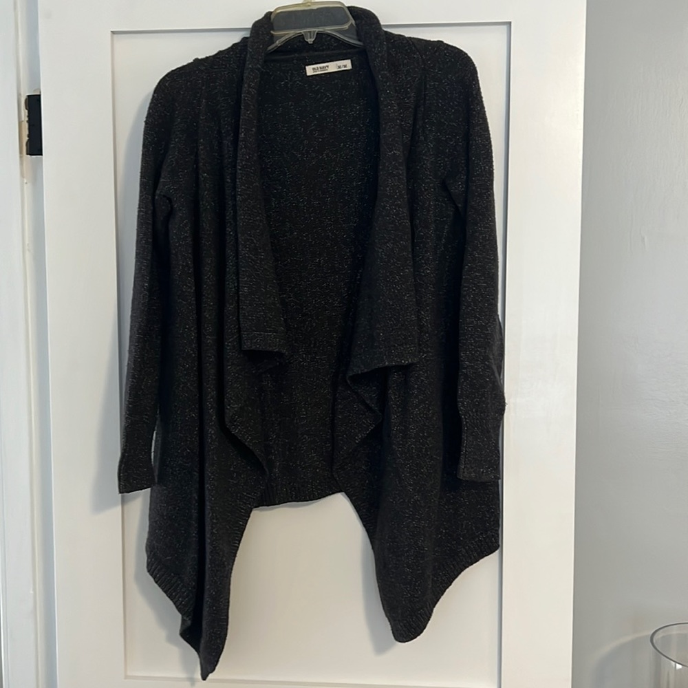 Grey open sweater.  Size M.